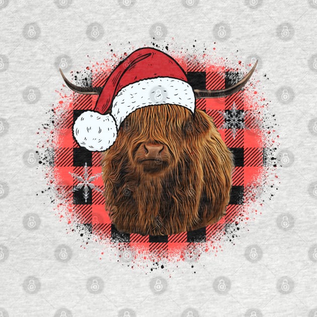 Christmas Highland Cow by Satic